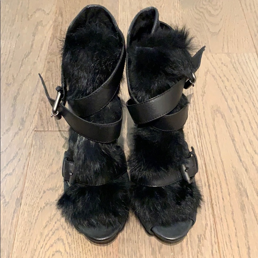 Ash faux fur pumps